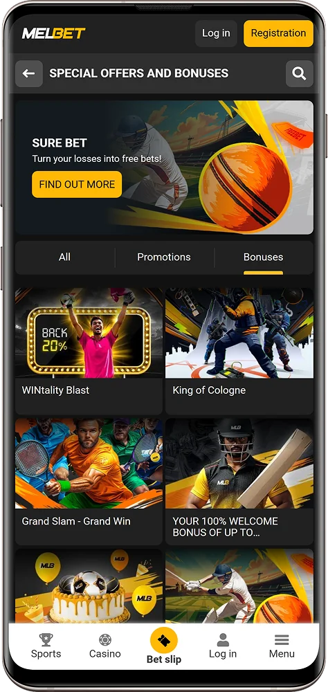 Screenshot of the Melbet Bangladesh bonus page